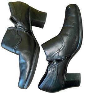 Clarks Black Leather Loafers